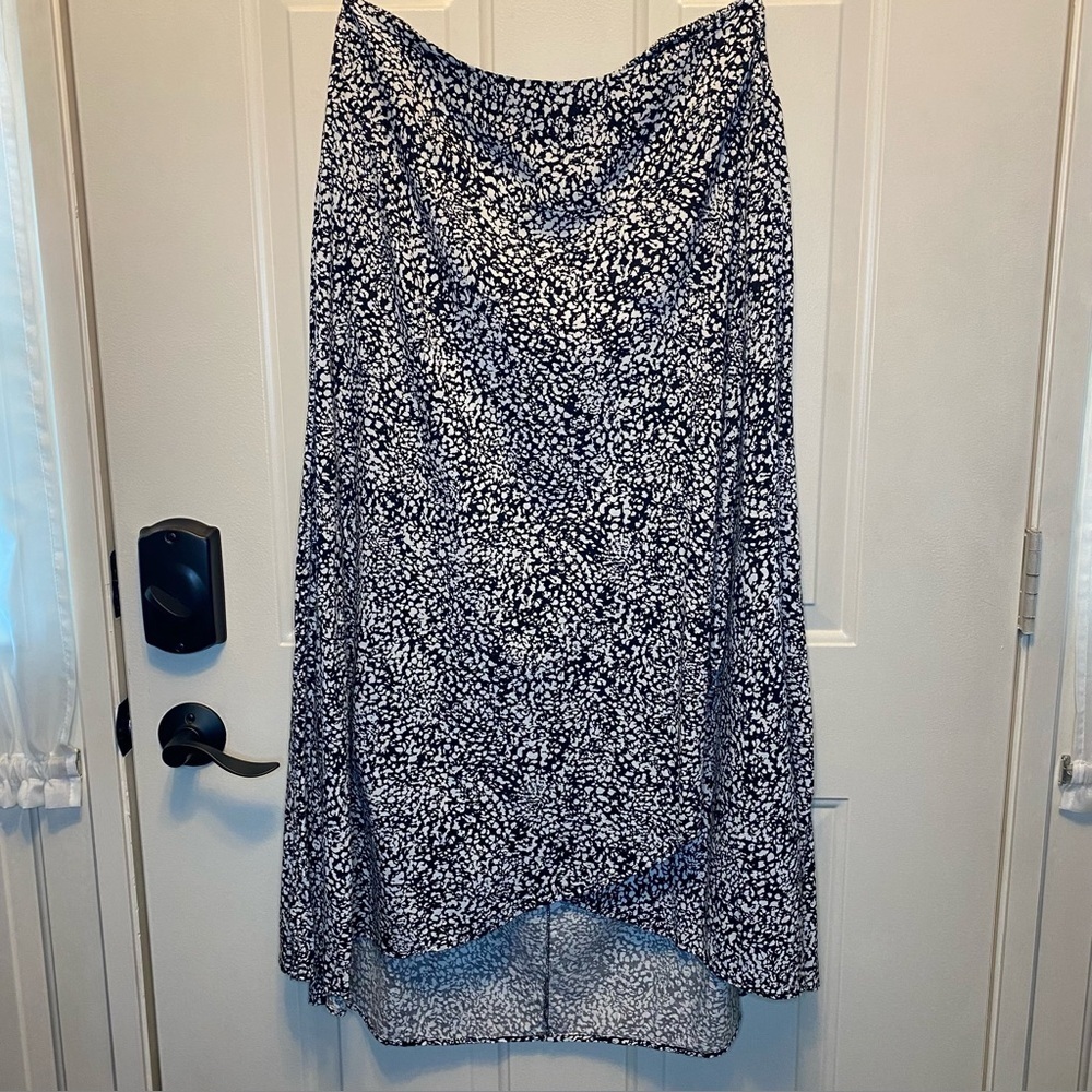 Japna Black & White Abstract Print Maxi Skirt - Size XL Beach Cover